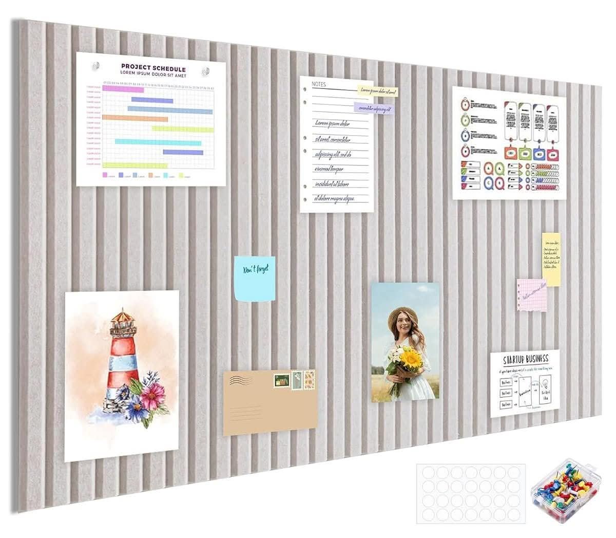 QZTHOU Large Felt Bulletin Board 12 Pack