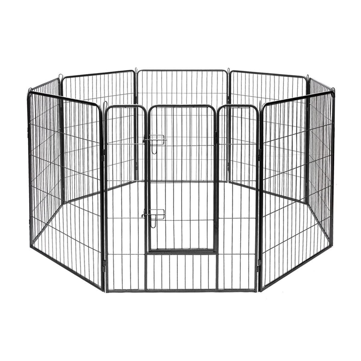 100cm Tall 8-Panel Anti-Rust Metal Playpen