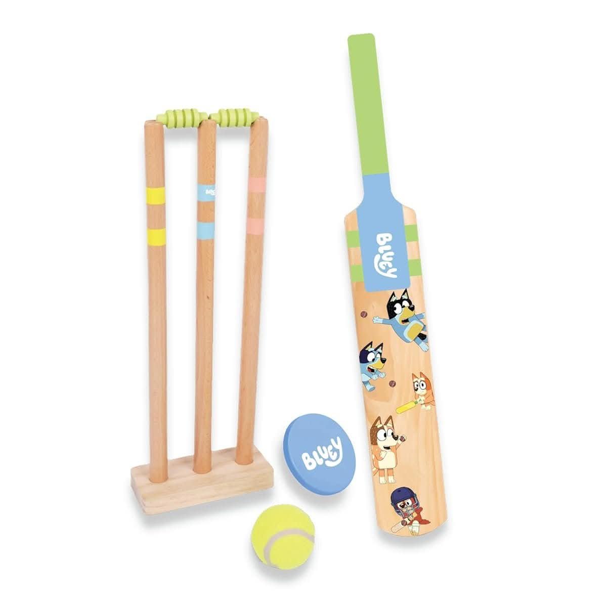 Bluey Wooden Cricket 10-Piece Activity Playset