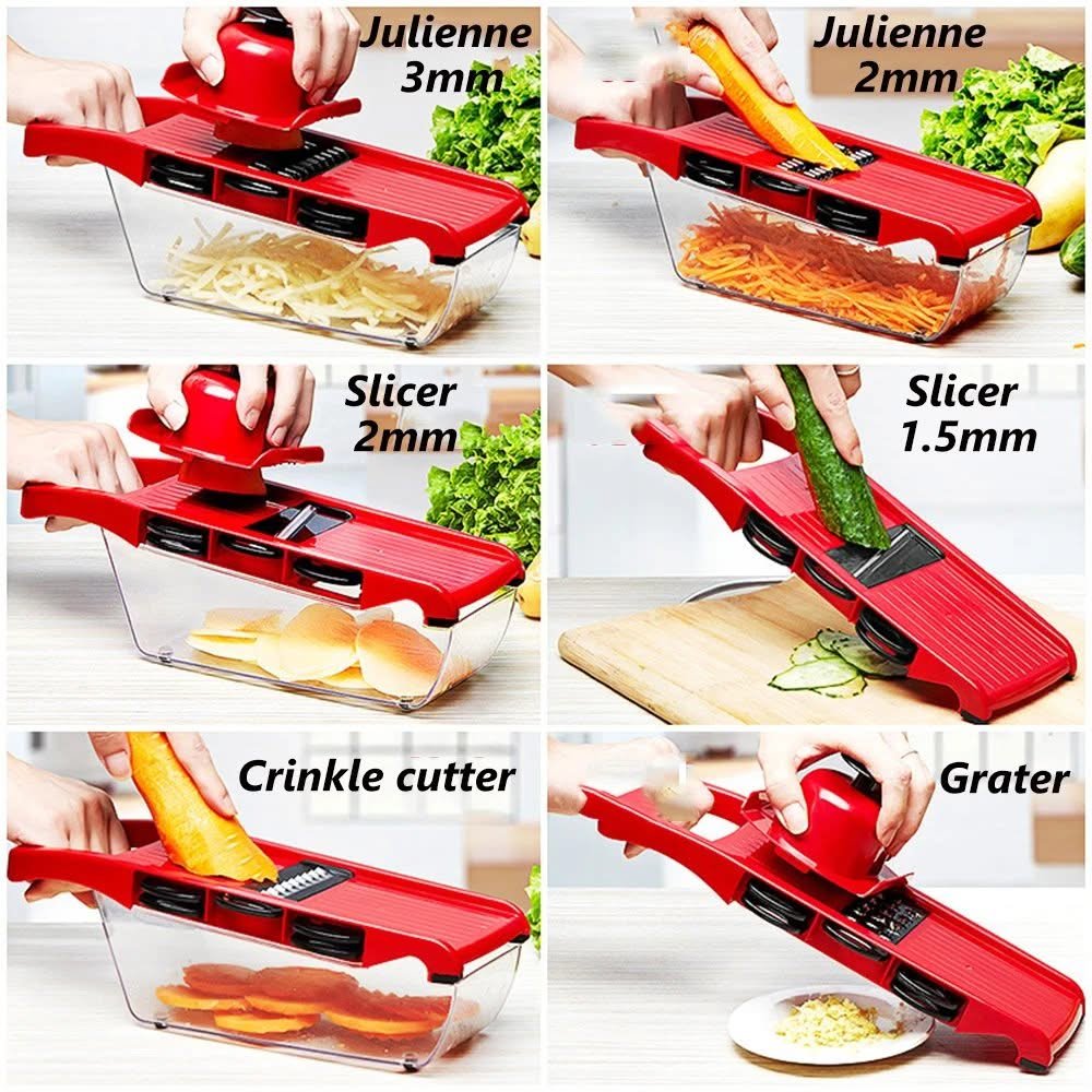 6-in-1 Mandoline Slicer with Grater and Peeler