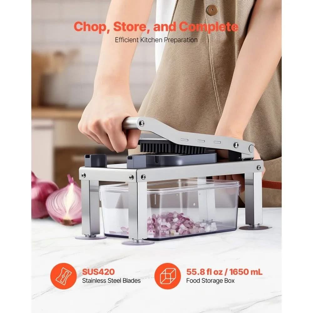 8 Blade Vegetable Chopper and Mandoline Slicer with Container