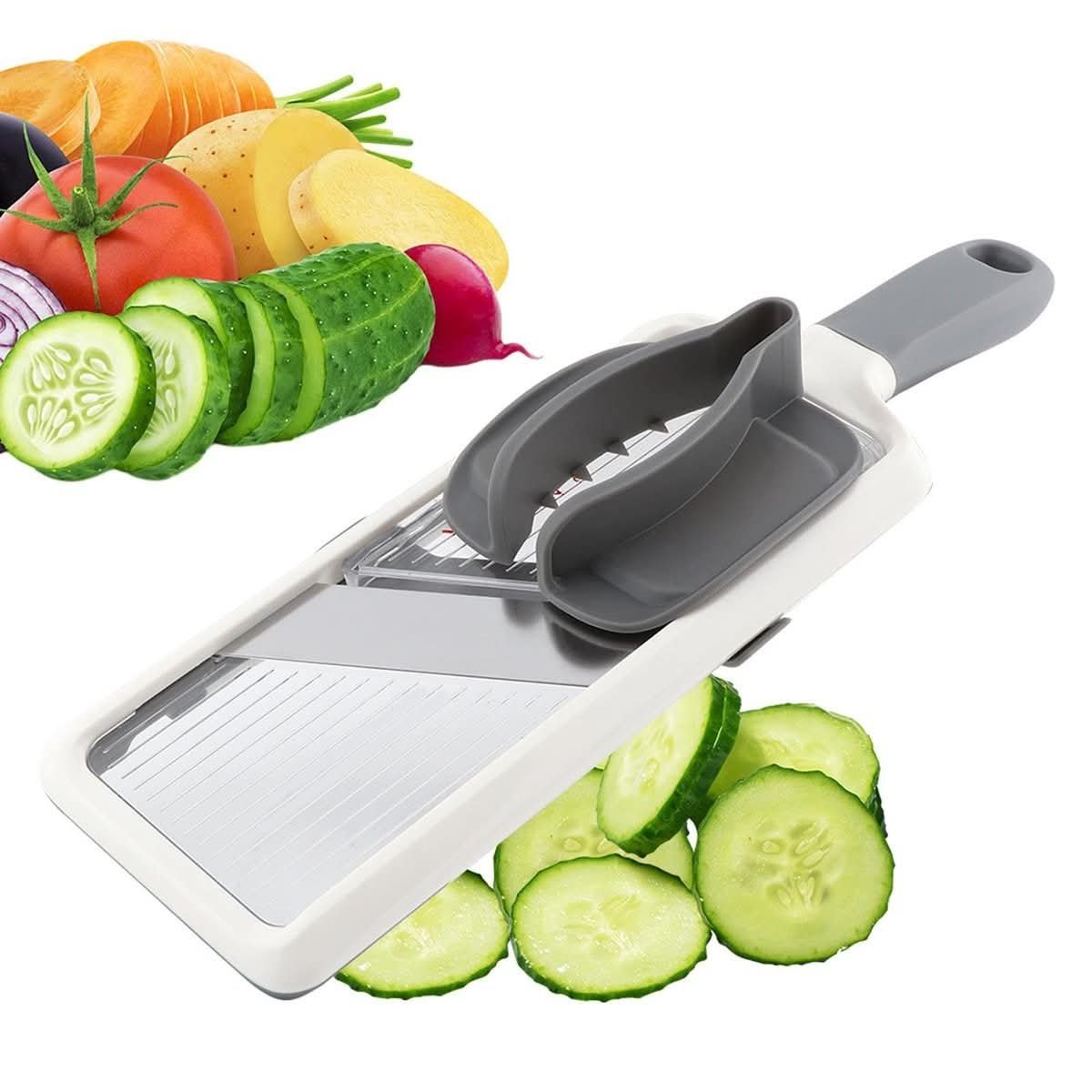 Multi Handheld Mandoline Slicer with Adjustable Stainless Steel Blade