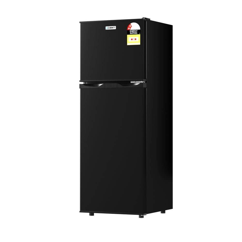 122L two-door bar fridge with freezer