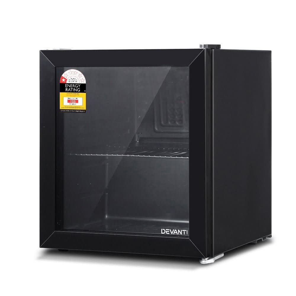 46L glass door bar fridge
