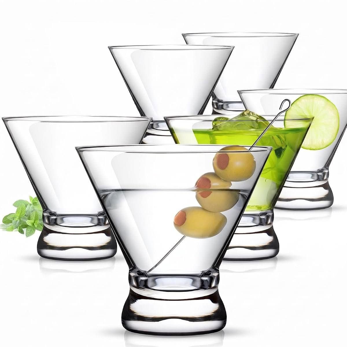 D and D EVA stemless martini glasses set of 6