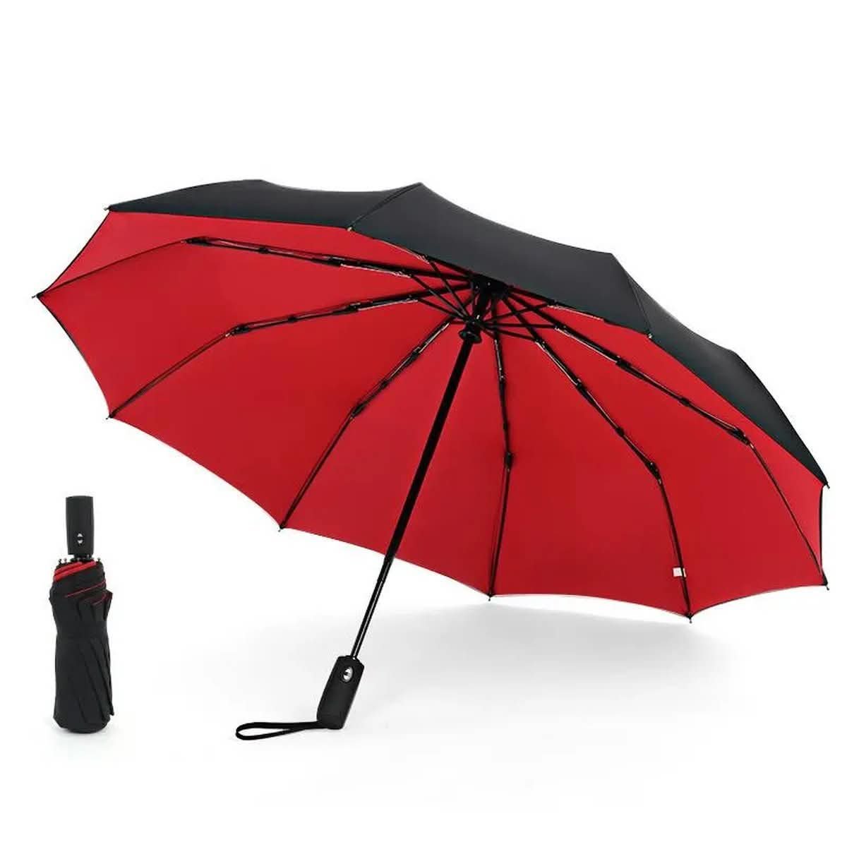 Automatic double layer windproof umbrella