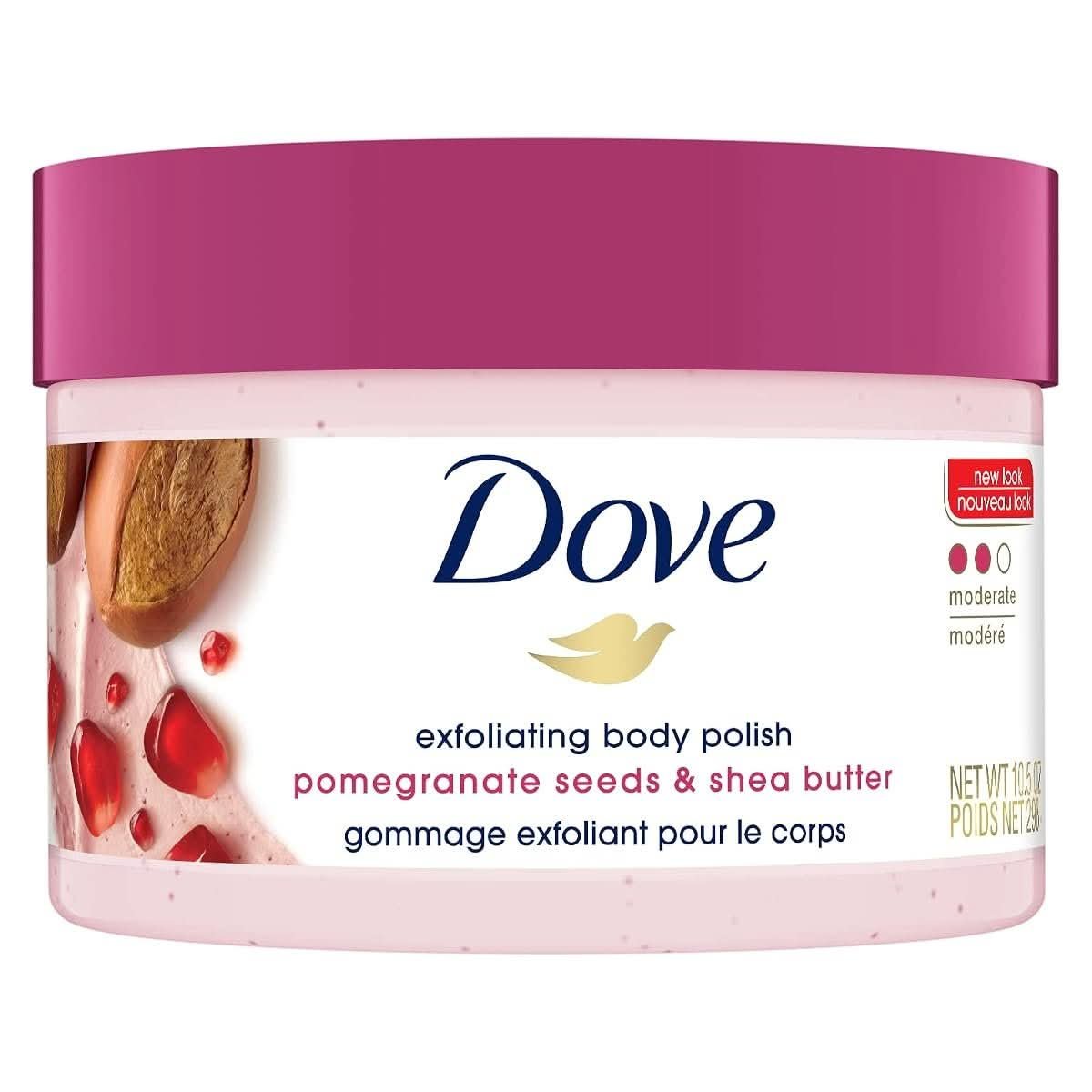 Dove Exfoliating Body Polish Pomegranate Seeds and Shea Butter