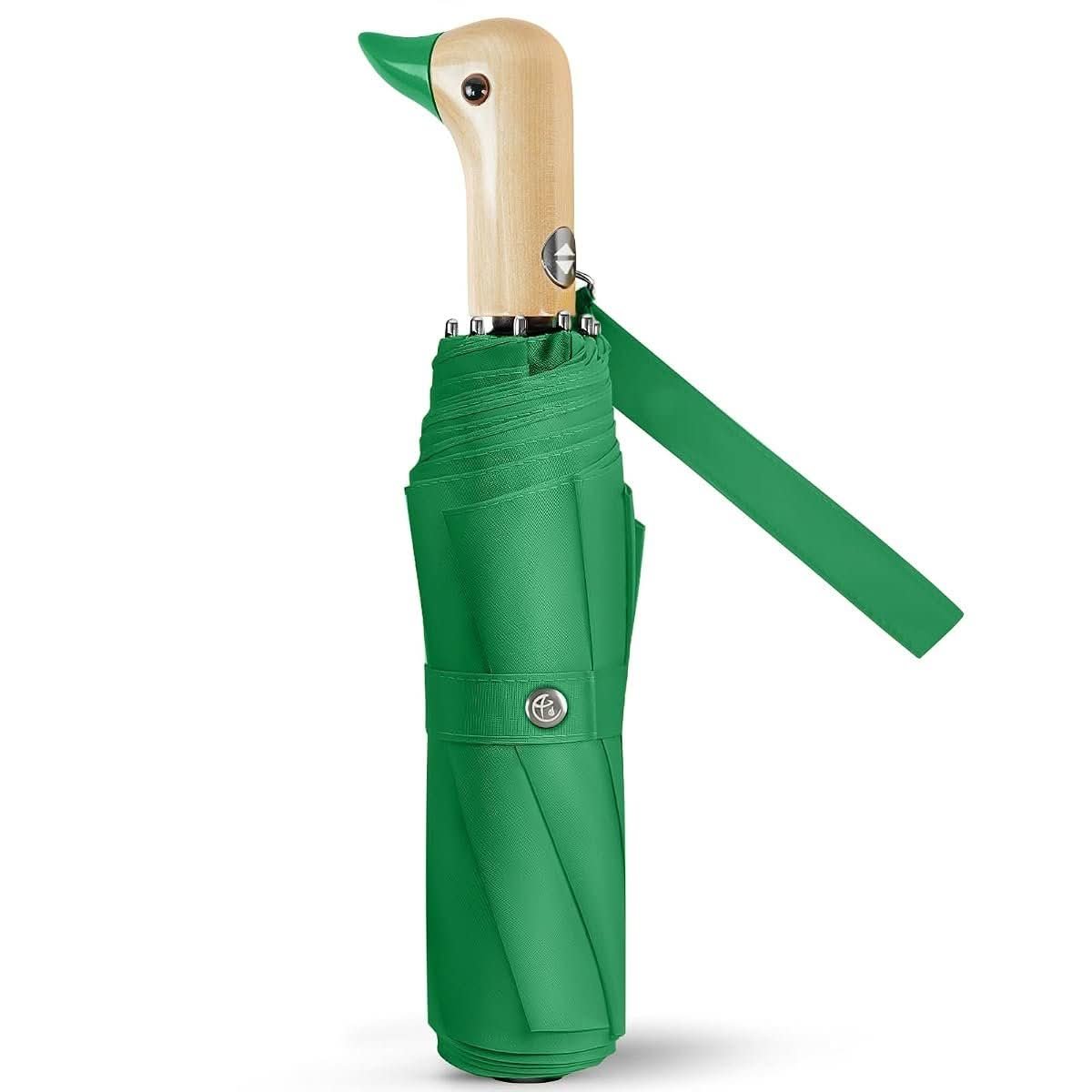 Duck handle automatic compact umbrella