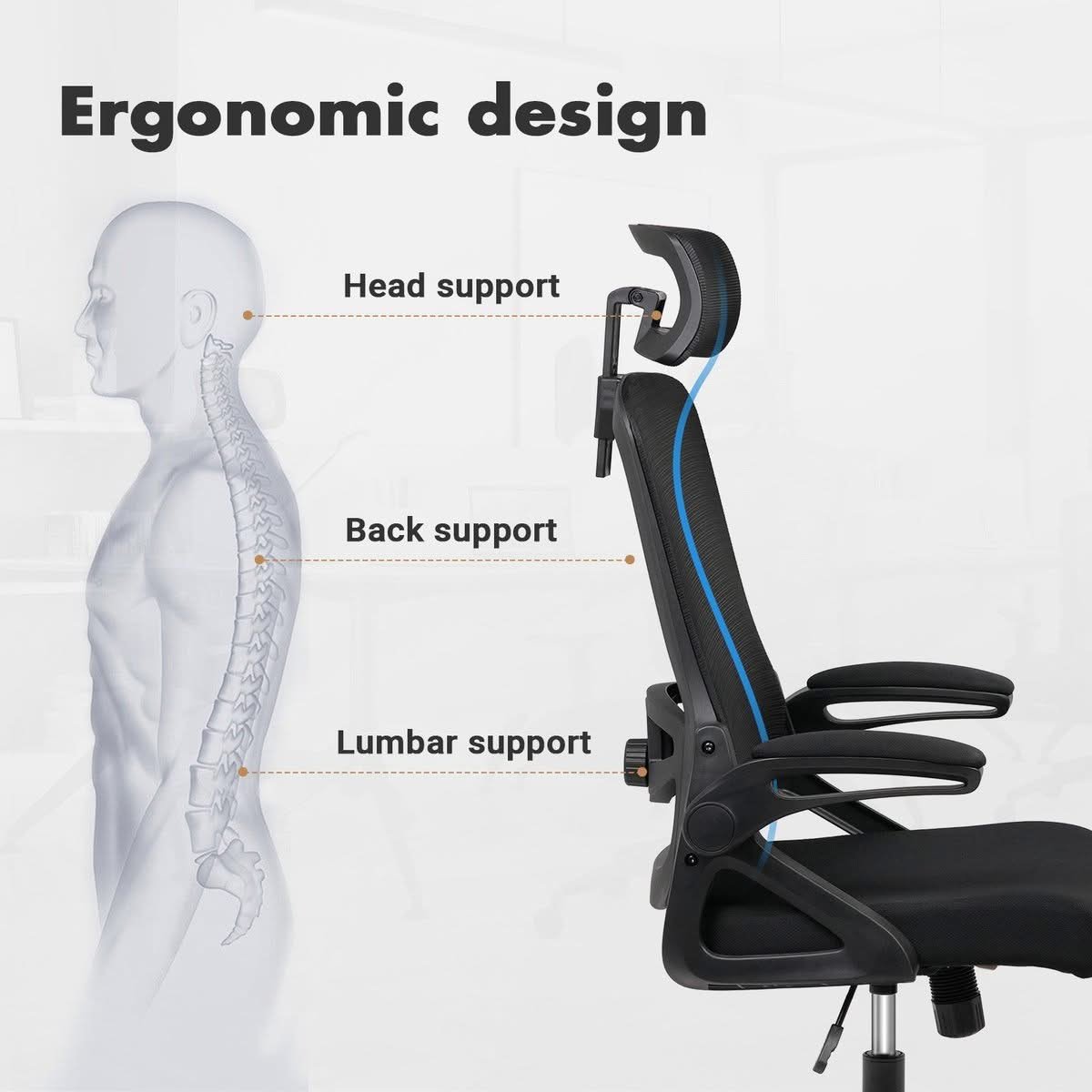 Ergonomic Mesh High Back Desk Chair