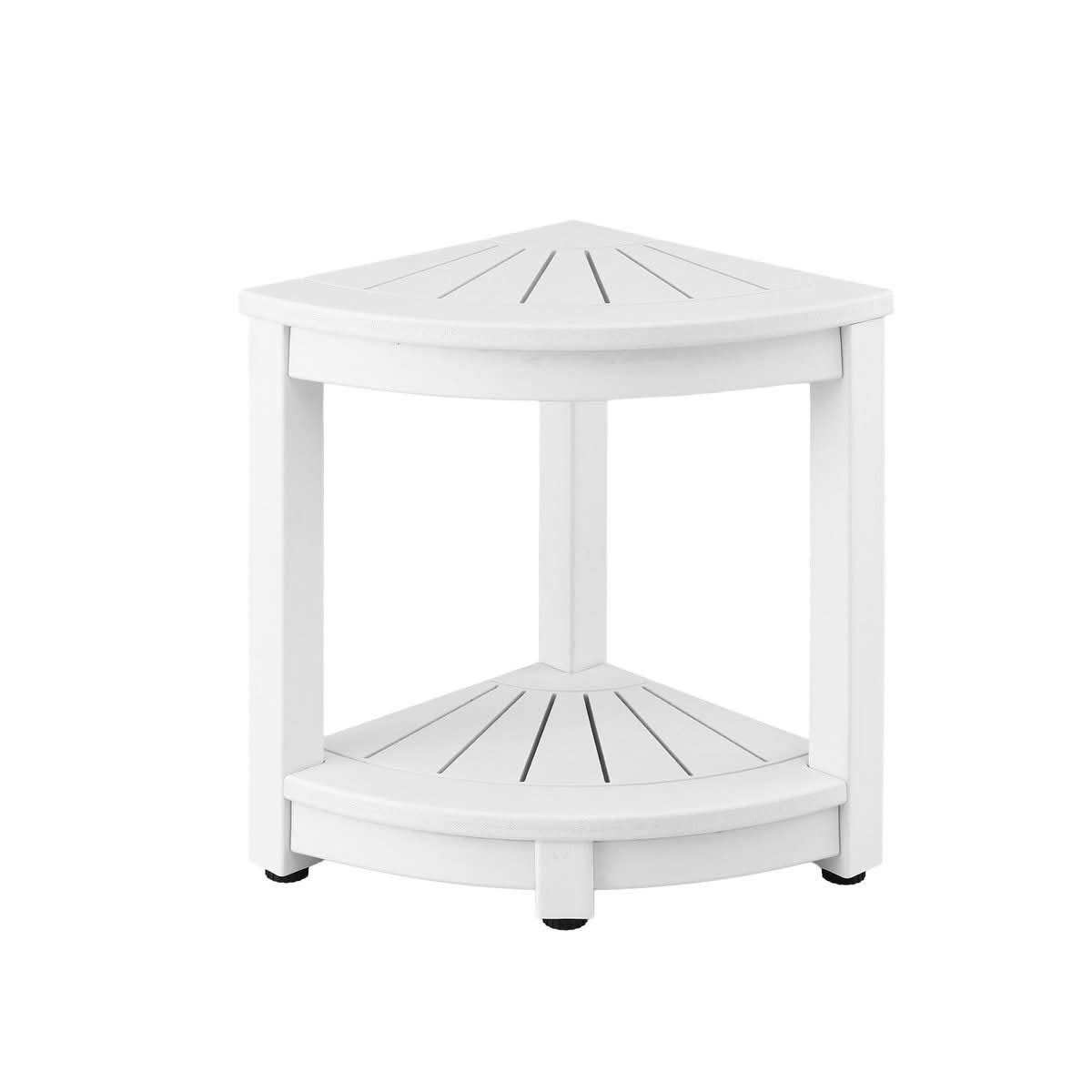 Gardeon Corner Stool with Storage Shelf