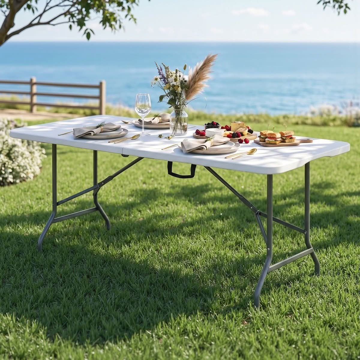 Gardeon 180cm Fold-in-Half Table