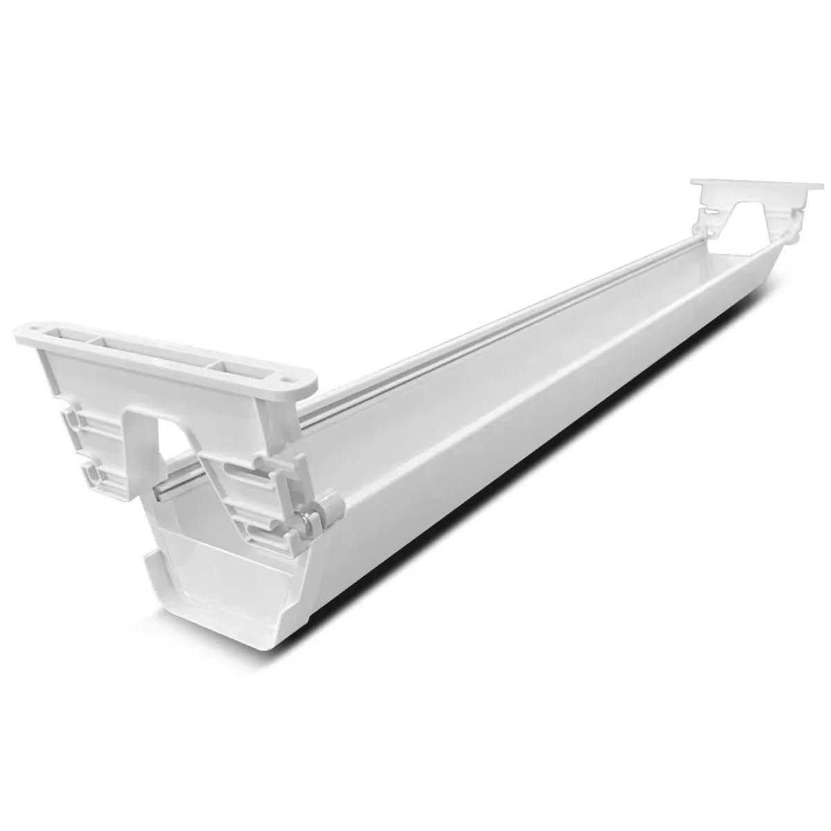 Lifespan Fitness ErgoDesk under desk cable management tray in white, mounted below a desk