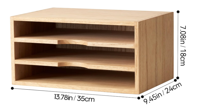 KIRIGEN Wooden 3-Tier Tray