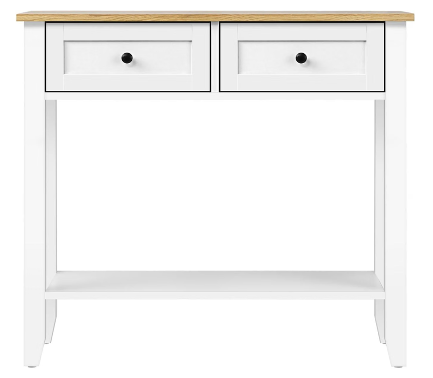 Compact Console Table with Two Drawers 