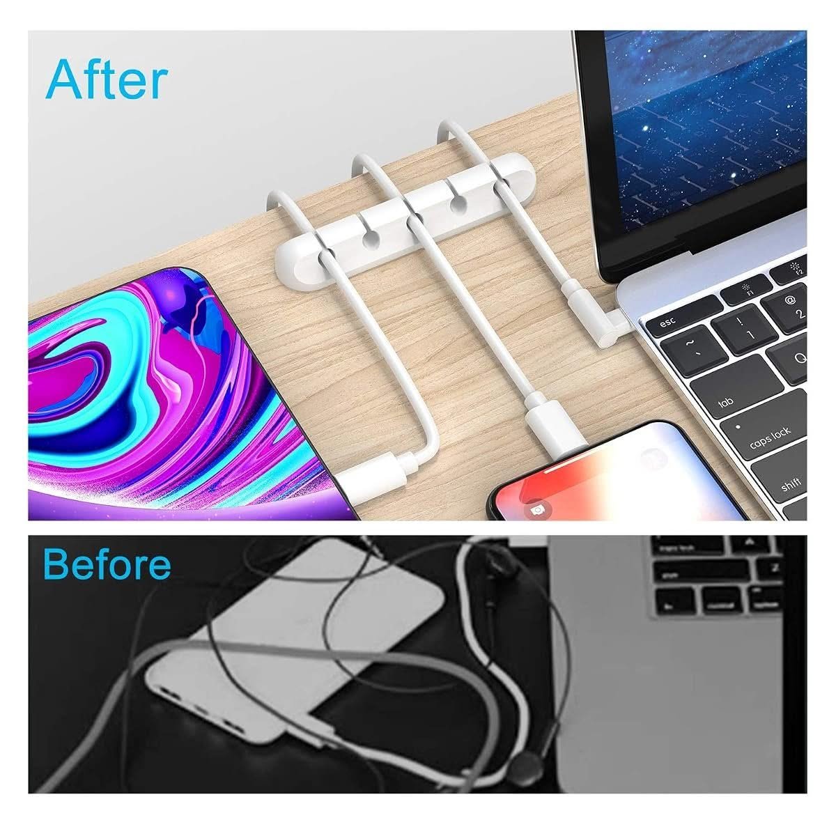 INCHOR White Cable Clips 2 Pack