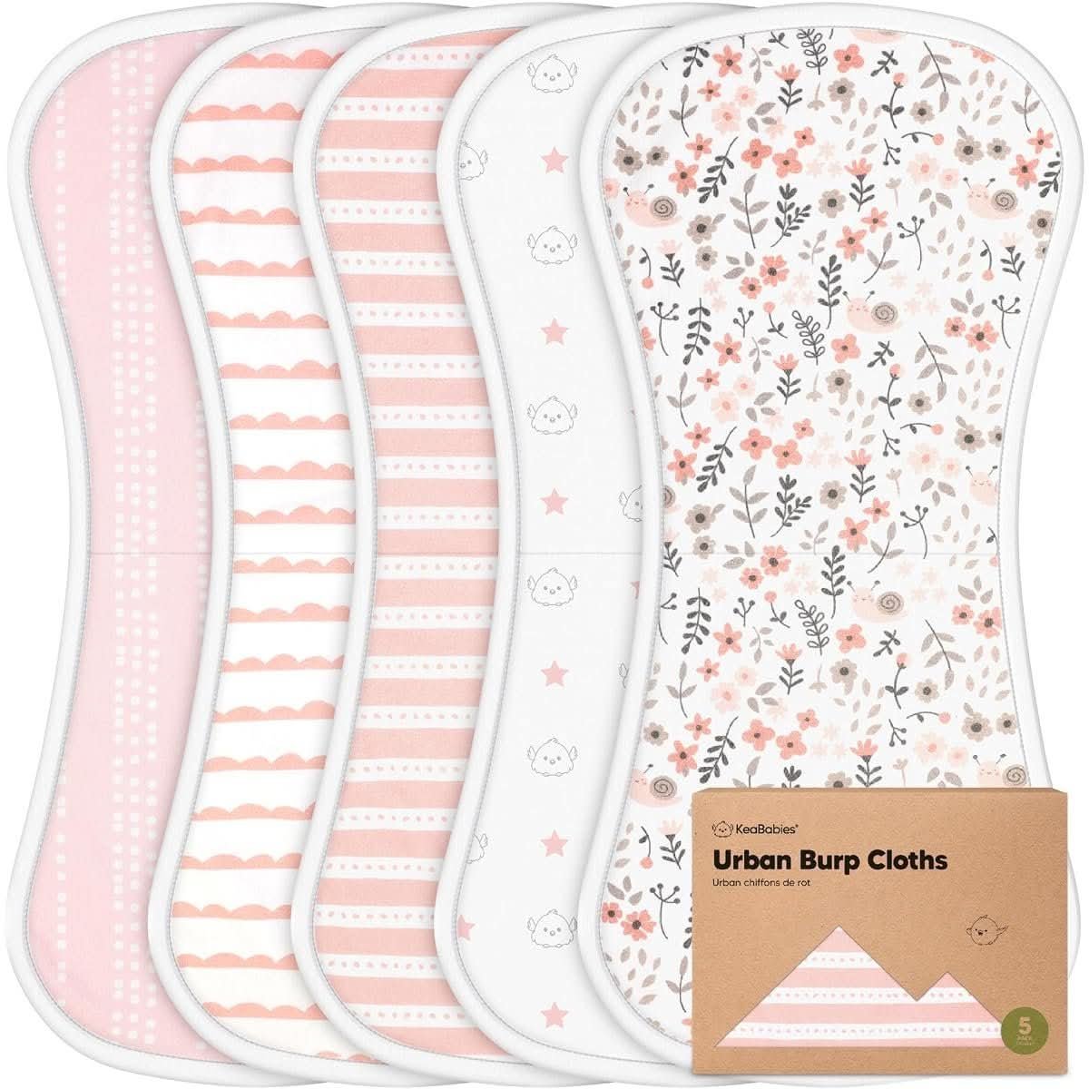 KeaBabies Organic Cotton Burp Cloths