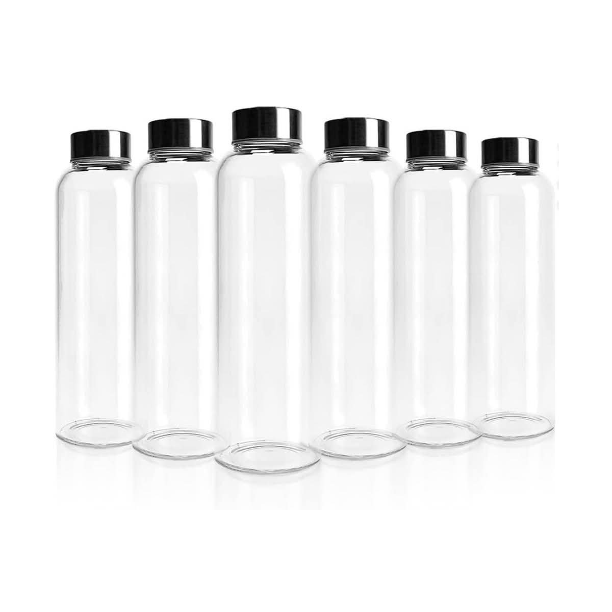 Kitchee Glass Water Bottle 500ml Set of 6
