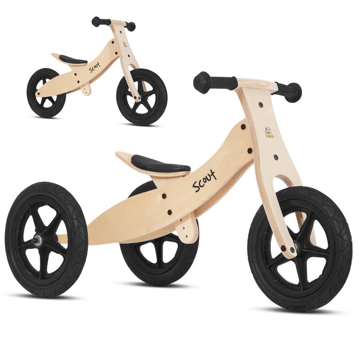 Lifespan Kids Scout 2 in 1 balance bike and trike wooden