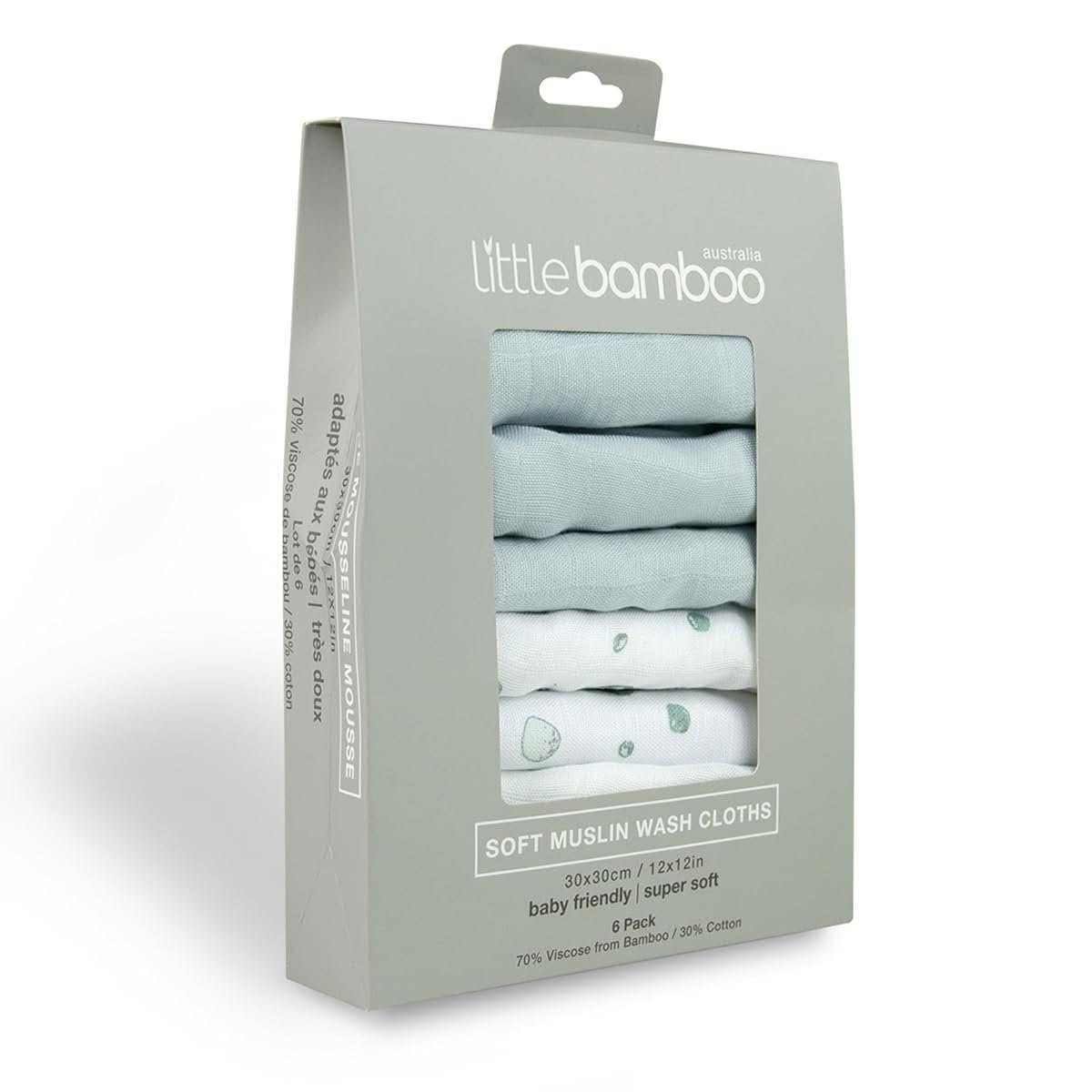 Little Bamboo Muslin Face Washer Cloths