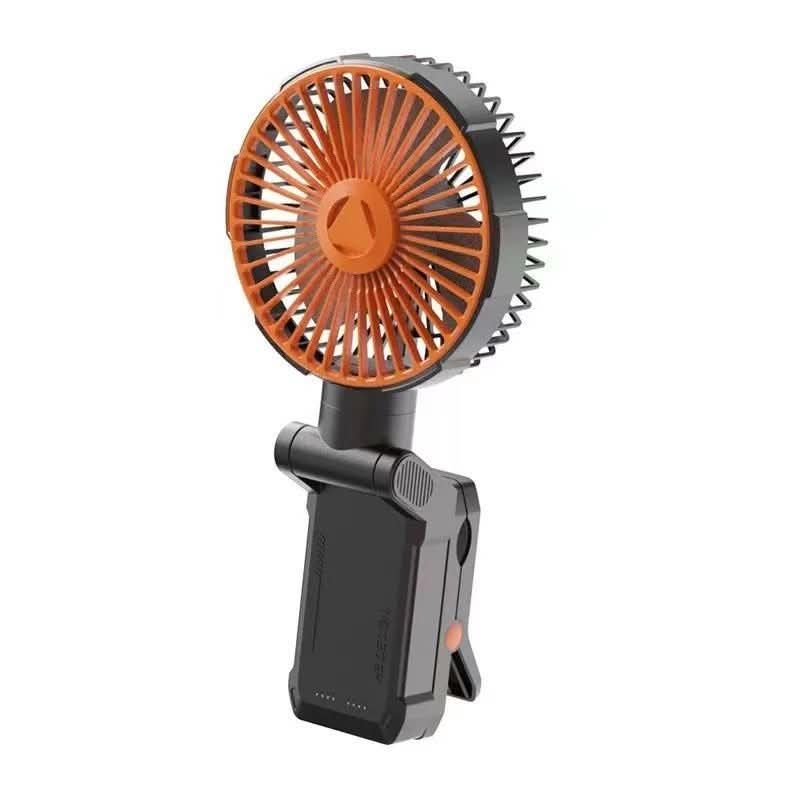 Magnetic clip-on cooling fan with LED lantern