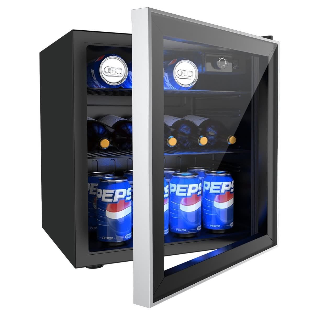 46L tinted glass door bar fridge