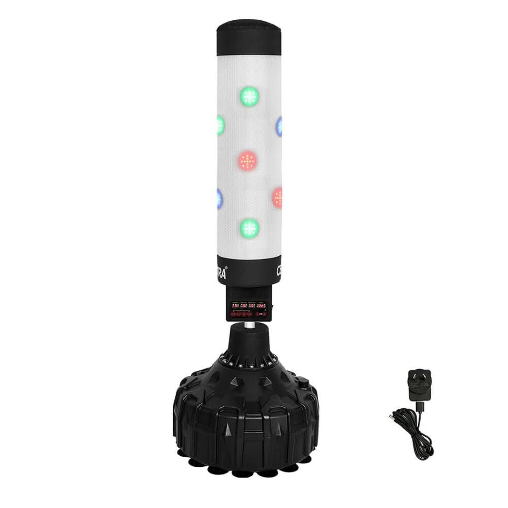 Smart electronic boxing bag with LED lights and Bluetooth