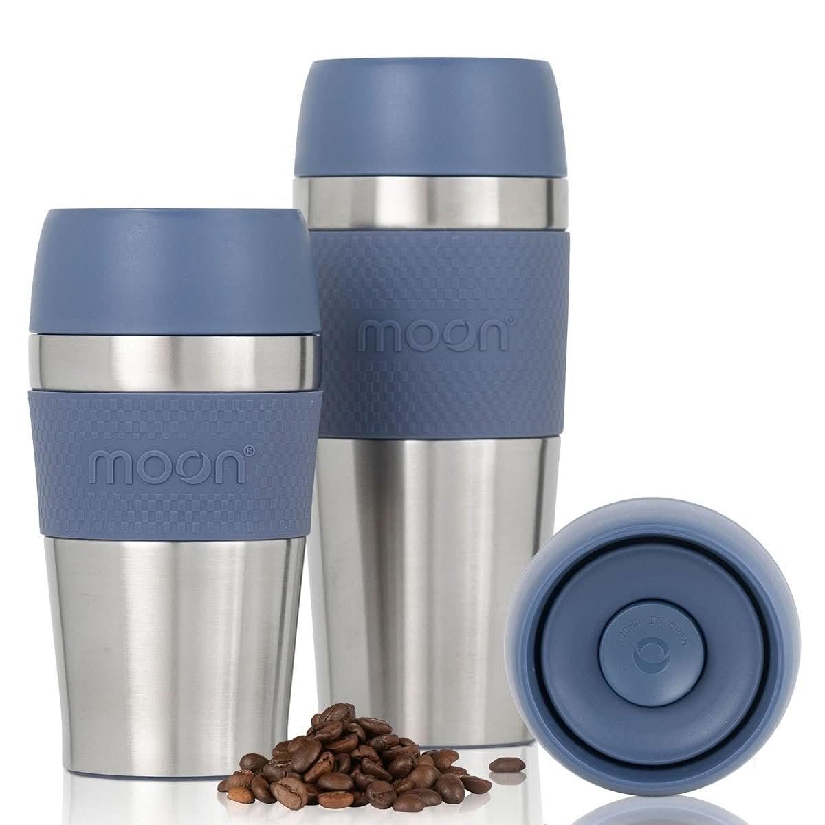 Moon 360 degree travel mug 300ml insulated coffee cup