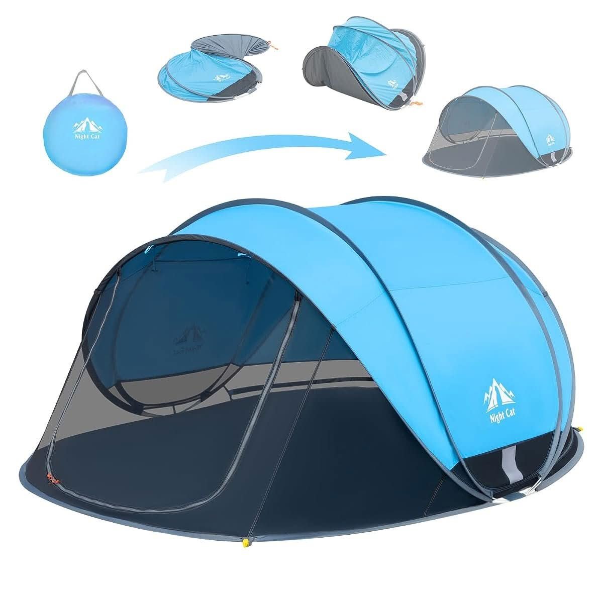 Night Cat Pop-Up Beach Tent