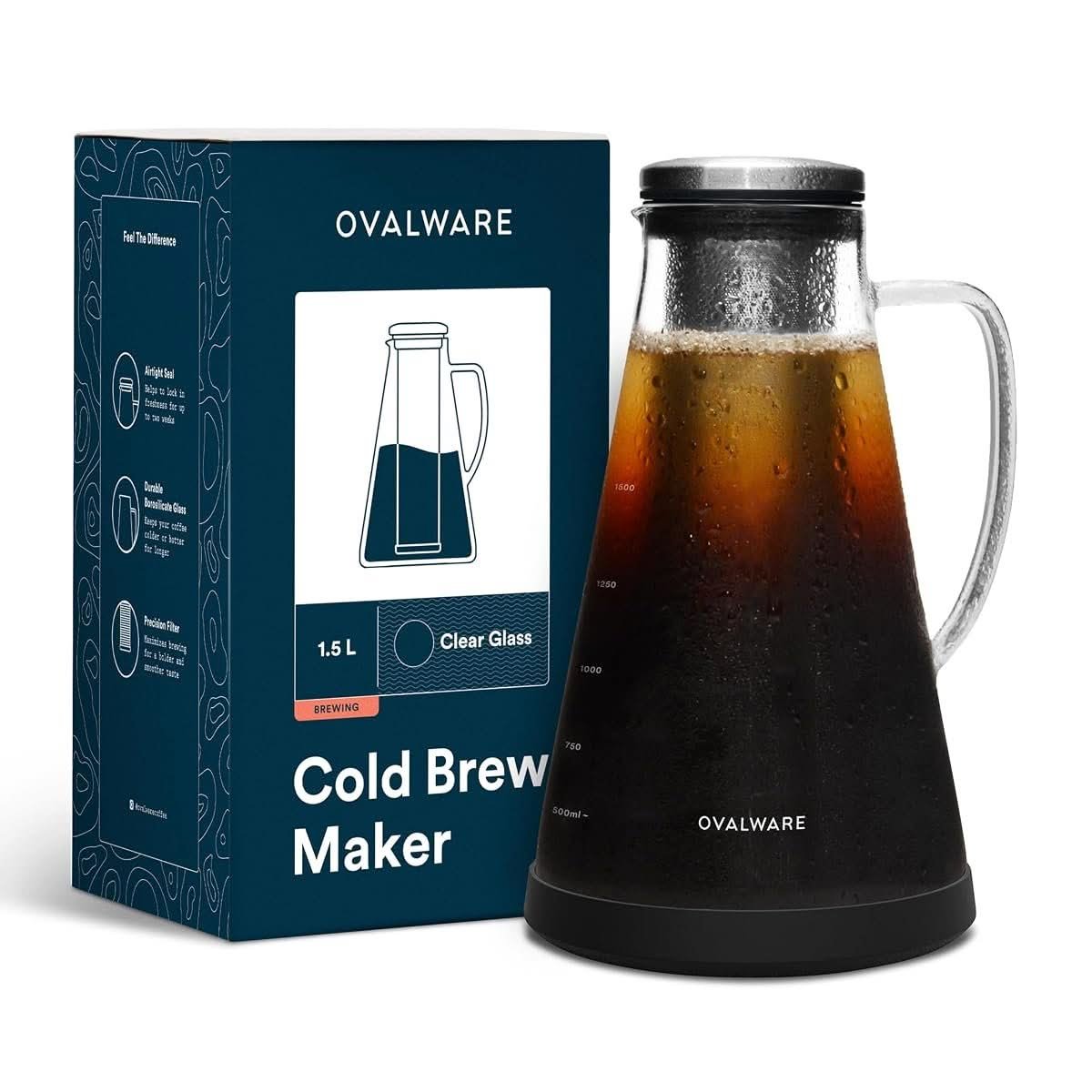 Ovalware Airtight Cold Brew Iced Coffee Maker