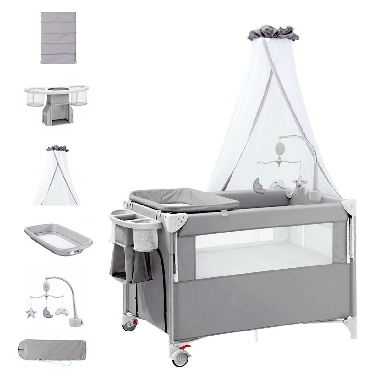 4-in-1 portacot with bassinet stage