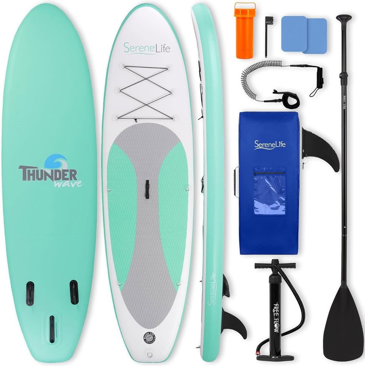 SereneLife Inflatable Stand Up Paddle Board