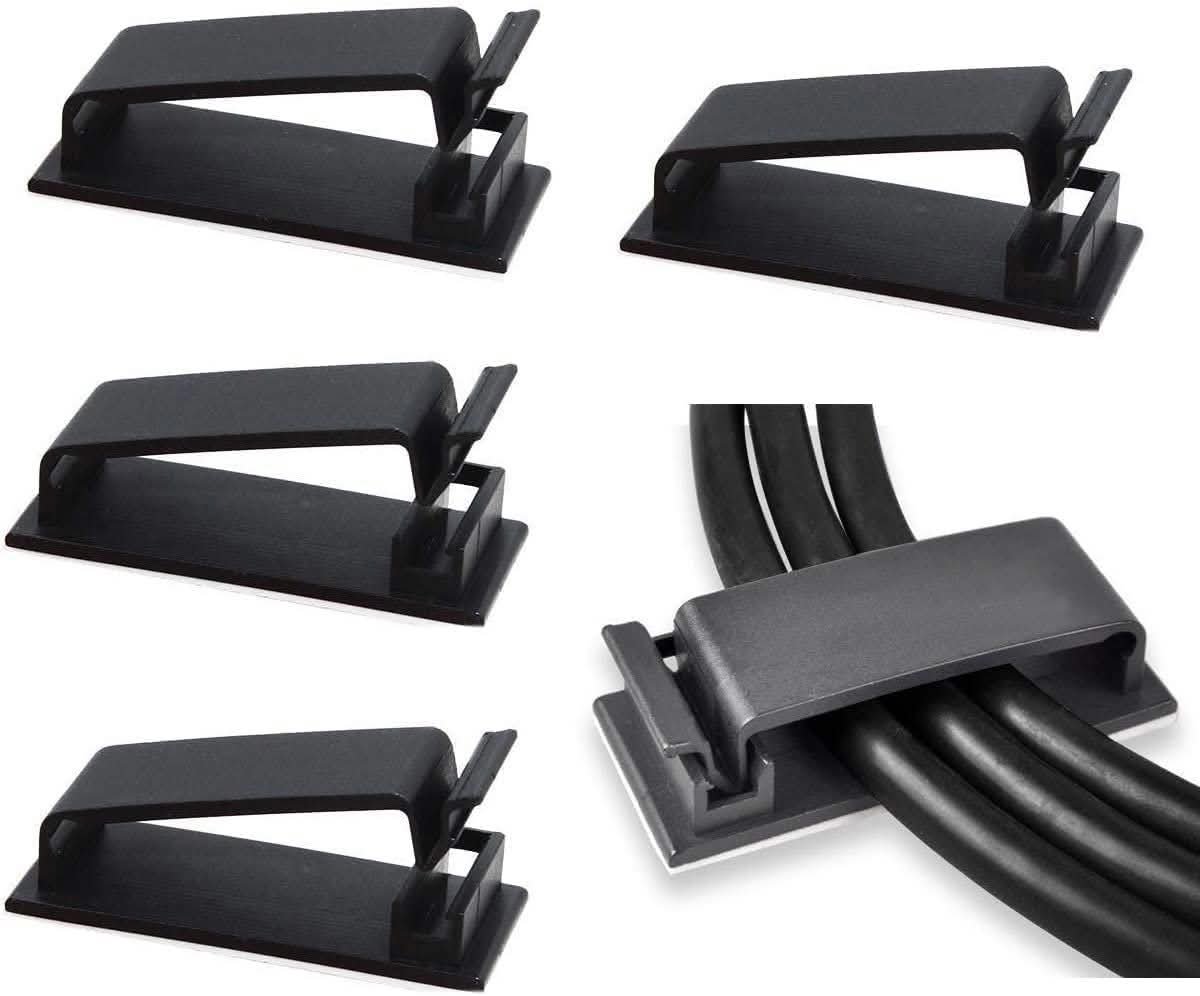 SOULWIT 50-Pack Self Adhesive Cable Management Clips