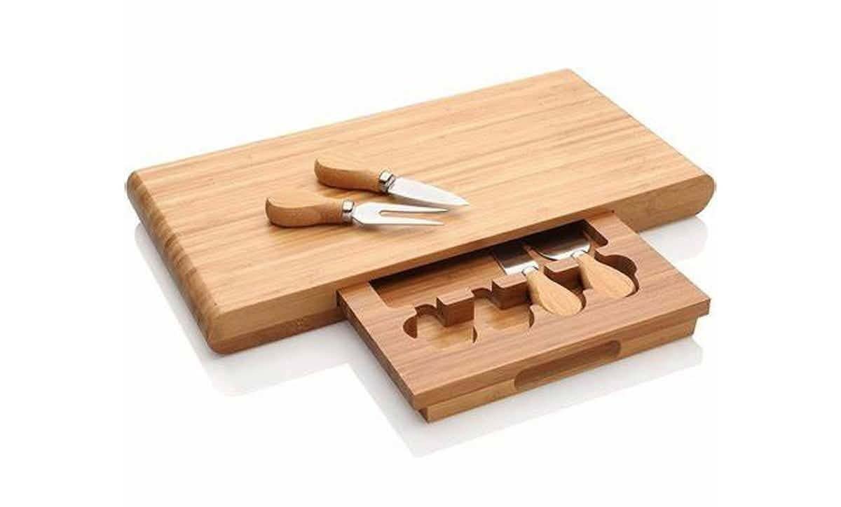 Stanley Rogers Bamboo Cheese Set with Drawer