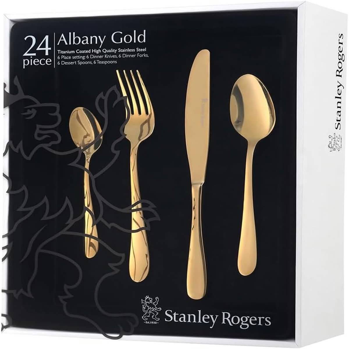 Stanley Rogers Albany Gold 24pc Cutlery Set