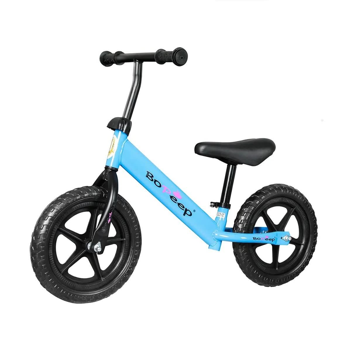 Steel frame kids balance bike blue