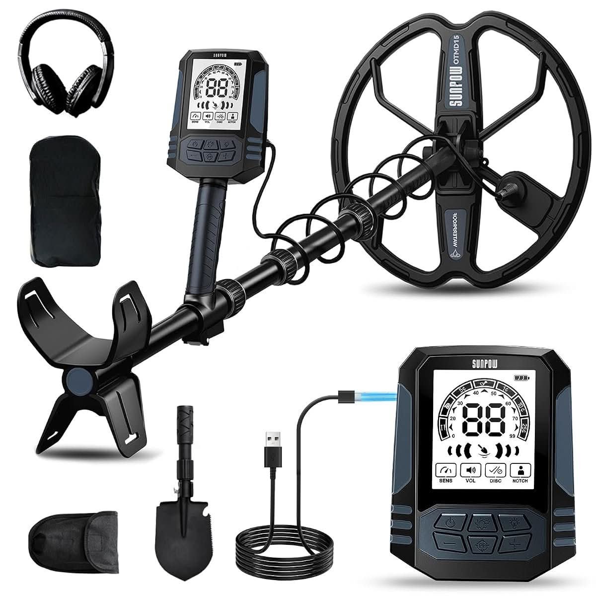SUNPOW OTMD15 Beach and Saltwater Metal Detector