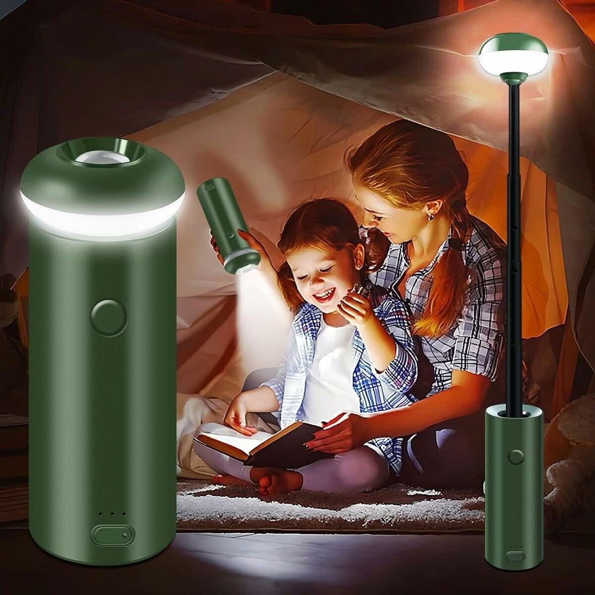 Telescopic collapsible magnetic camping lantern