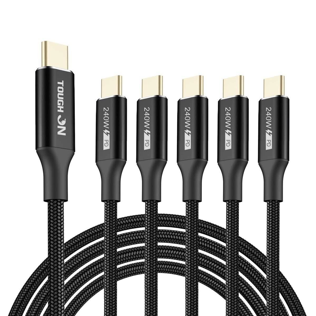 Tough On 240W USB-C Cable 5 Pack