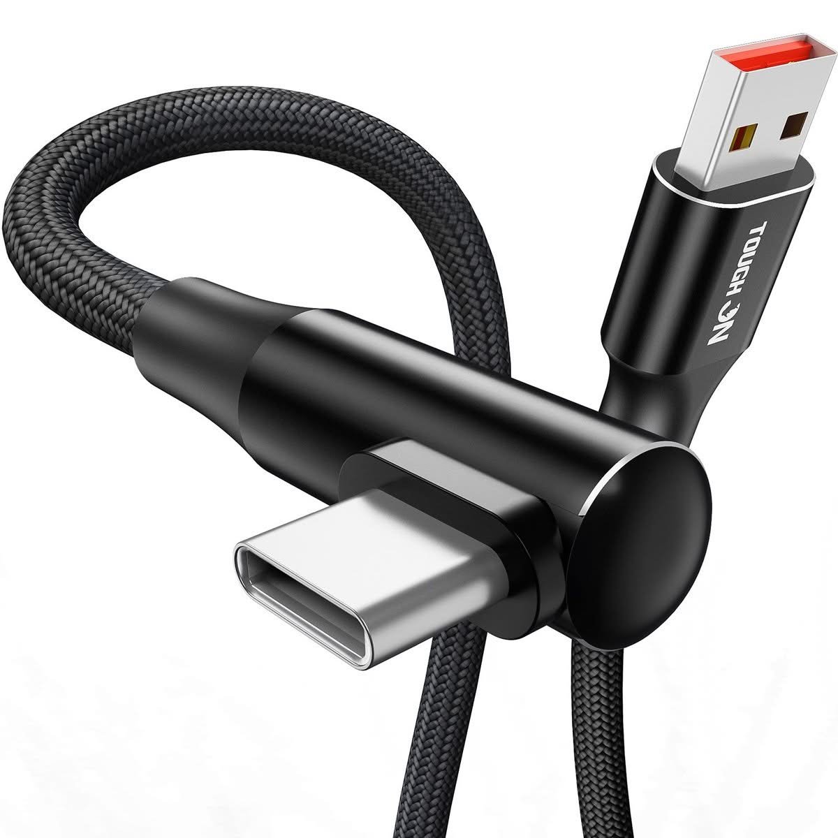 Tough On 100W USB-A to USB-C Right Angle Cable