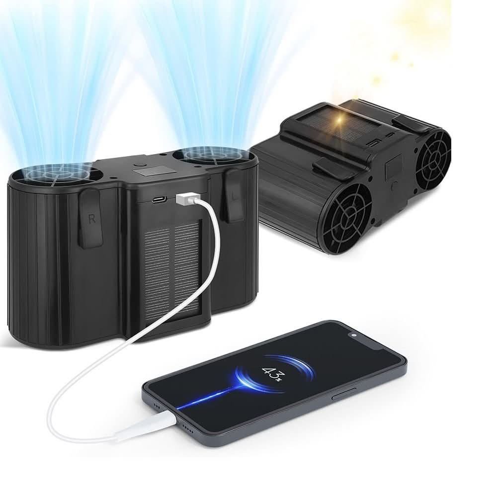 Wearable waist-clip cooling fan for camping