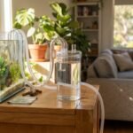 A modern aquarium filter set up in a bright Australian home, representing the best aquarium filter australia options.