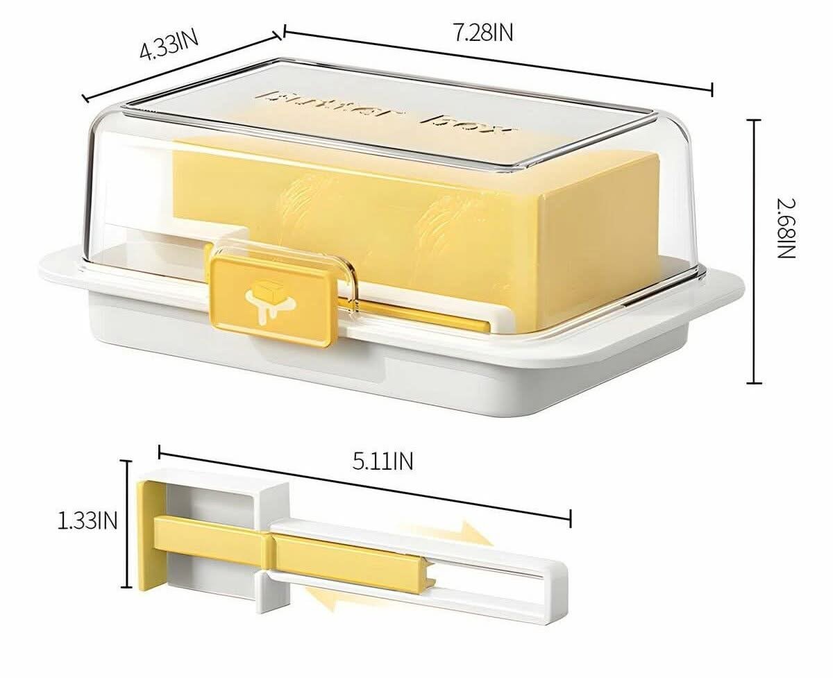 Airtight Butter Storage Box with Cutting Handle and Measuring Scoop