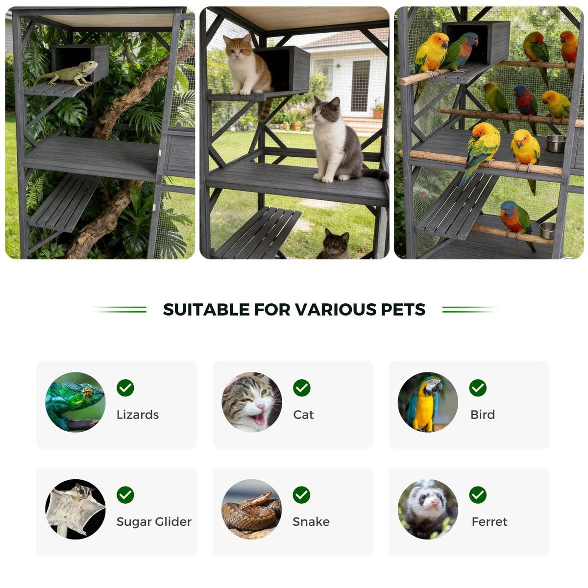 4-Tier Outdoor Catio Tower