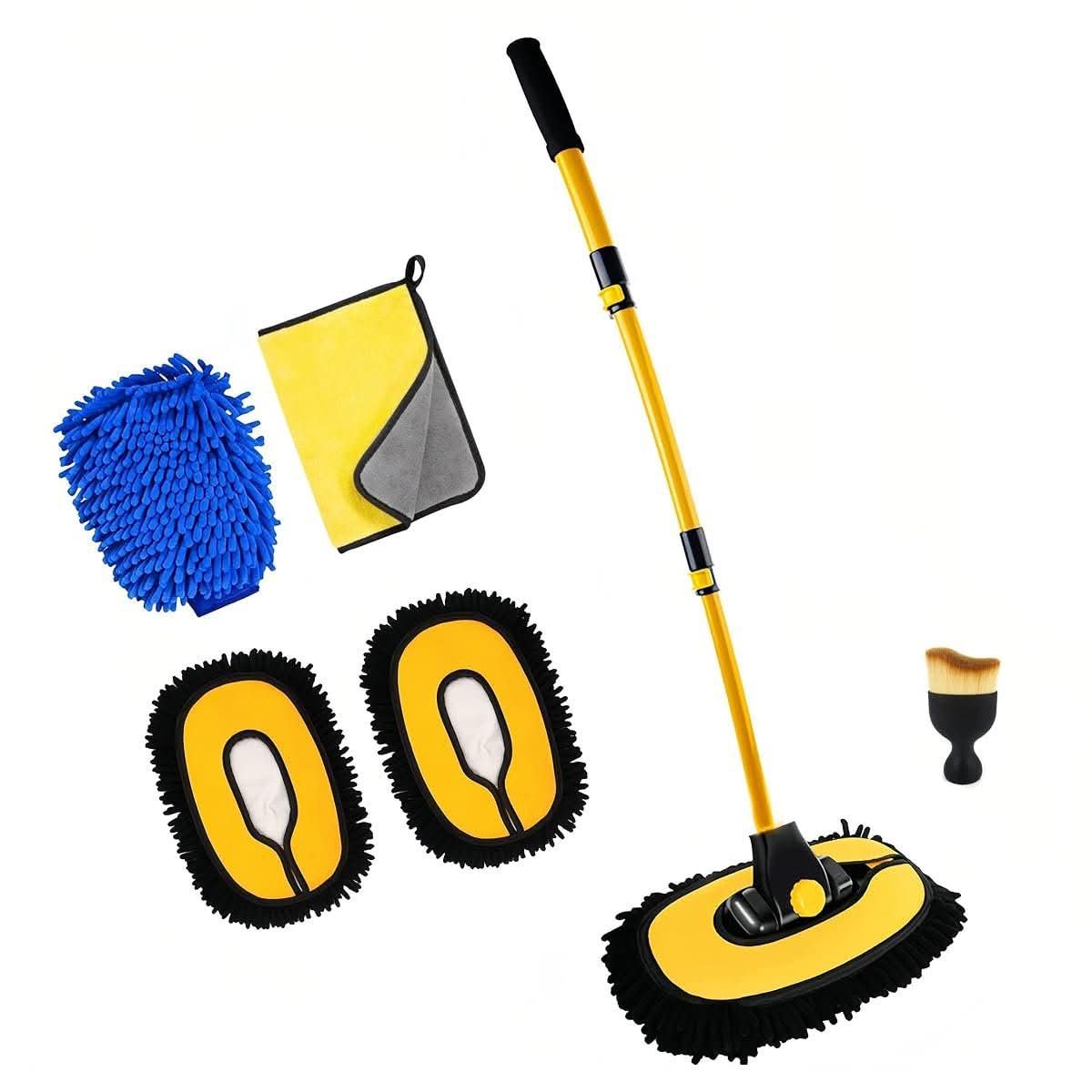 Telescopic 43-inch car wash brush kit for tall vehicles