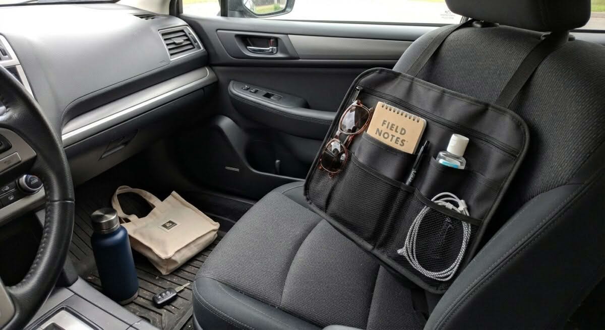 A top-rated car seat organiser, showcasing the best car seat organisers available in Australia.