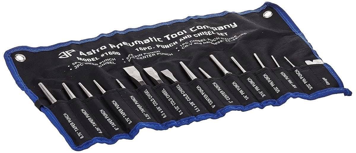 Astro Pneumatic 1600 16-Piece Punch and Chisel Set chisel set