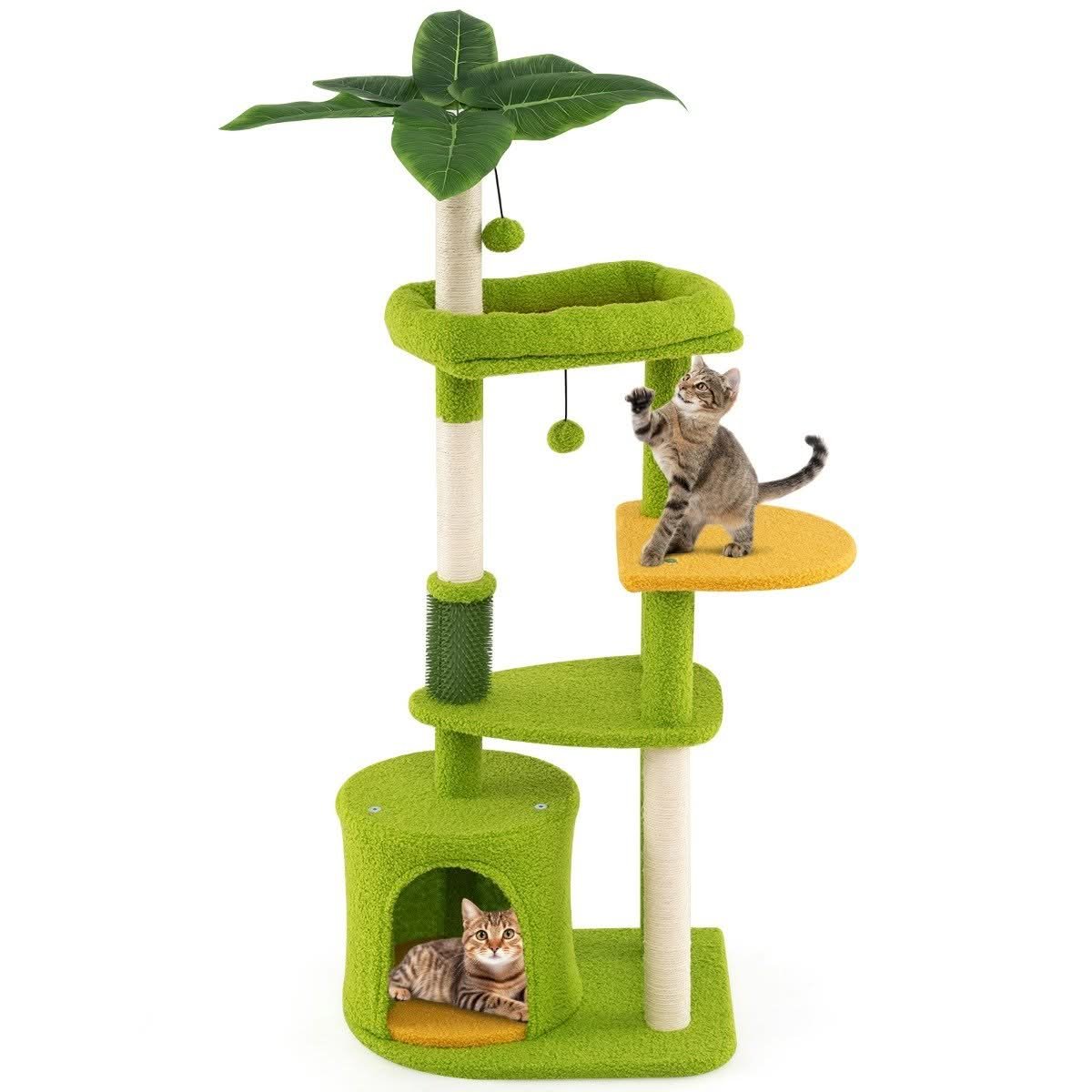 122cm Cat Tower with Self-Groomer
