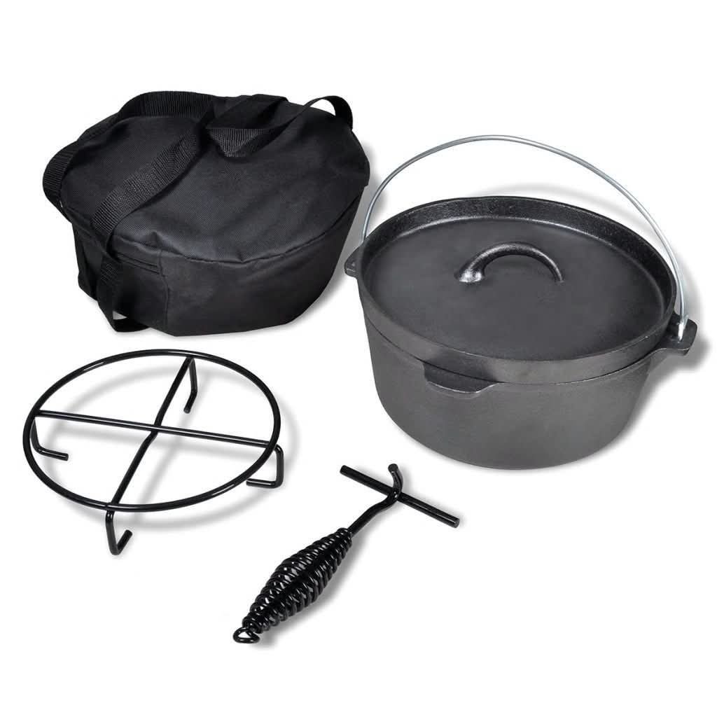 4.2L Cast Iron Dutch Oven with Accessories