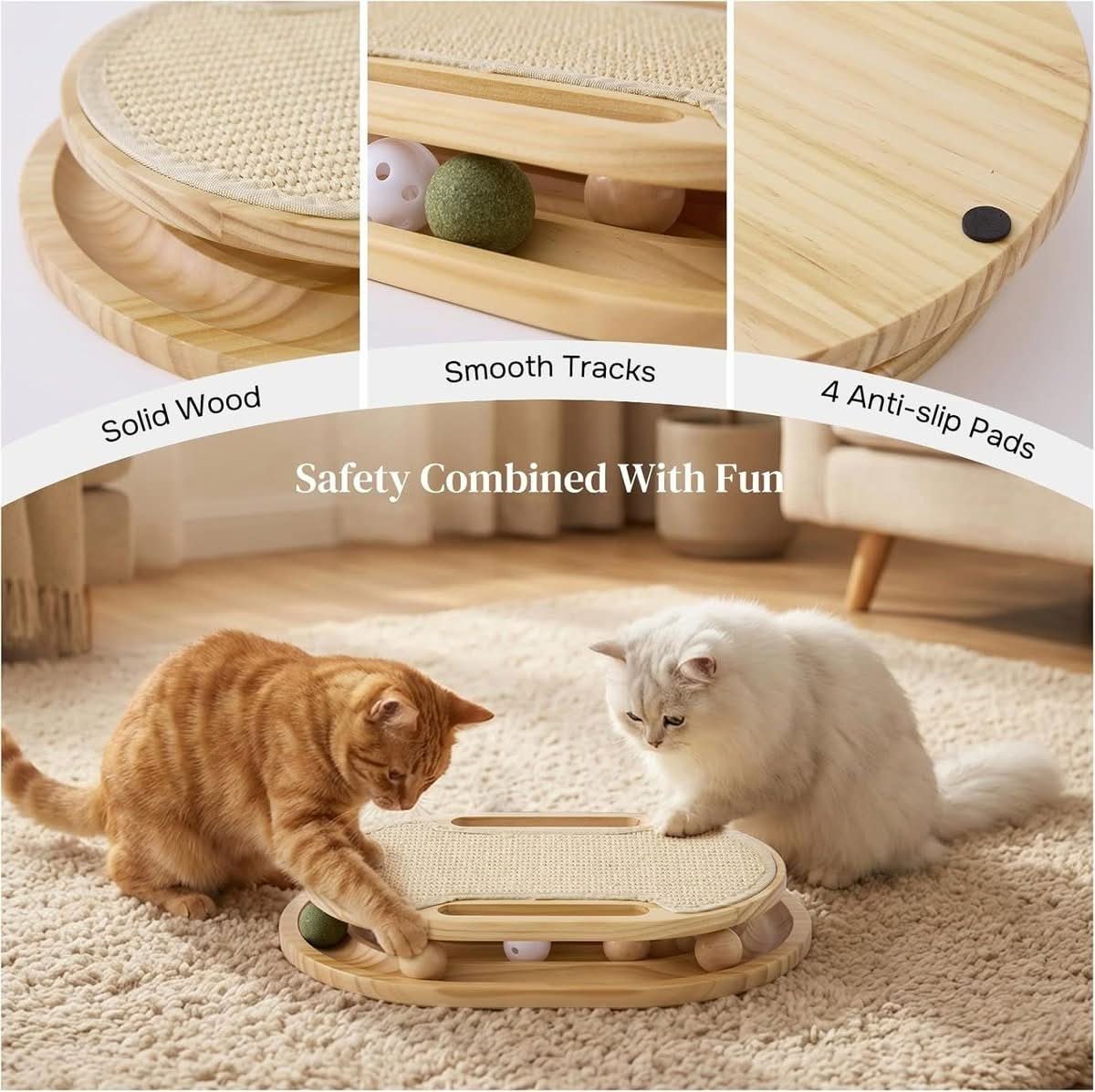 Ball Track Scratcher with Sisal Pad