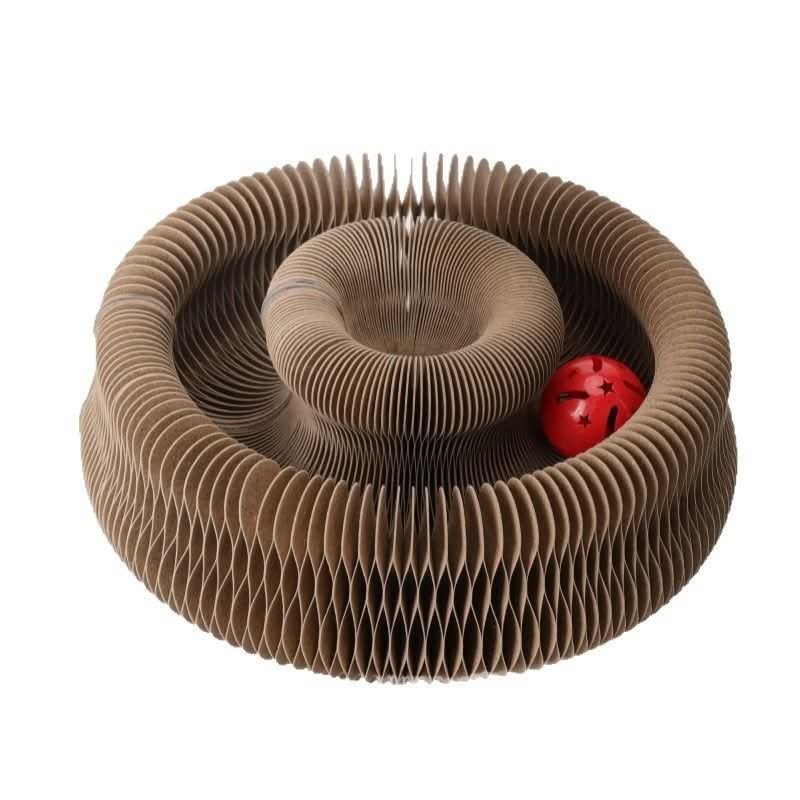 Cardboard Scratcher with Collapsible Scratch Ring